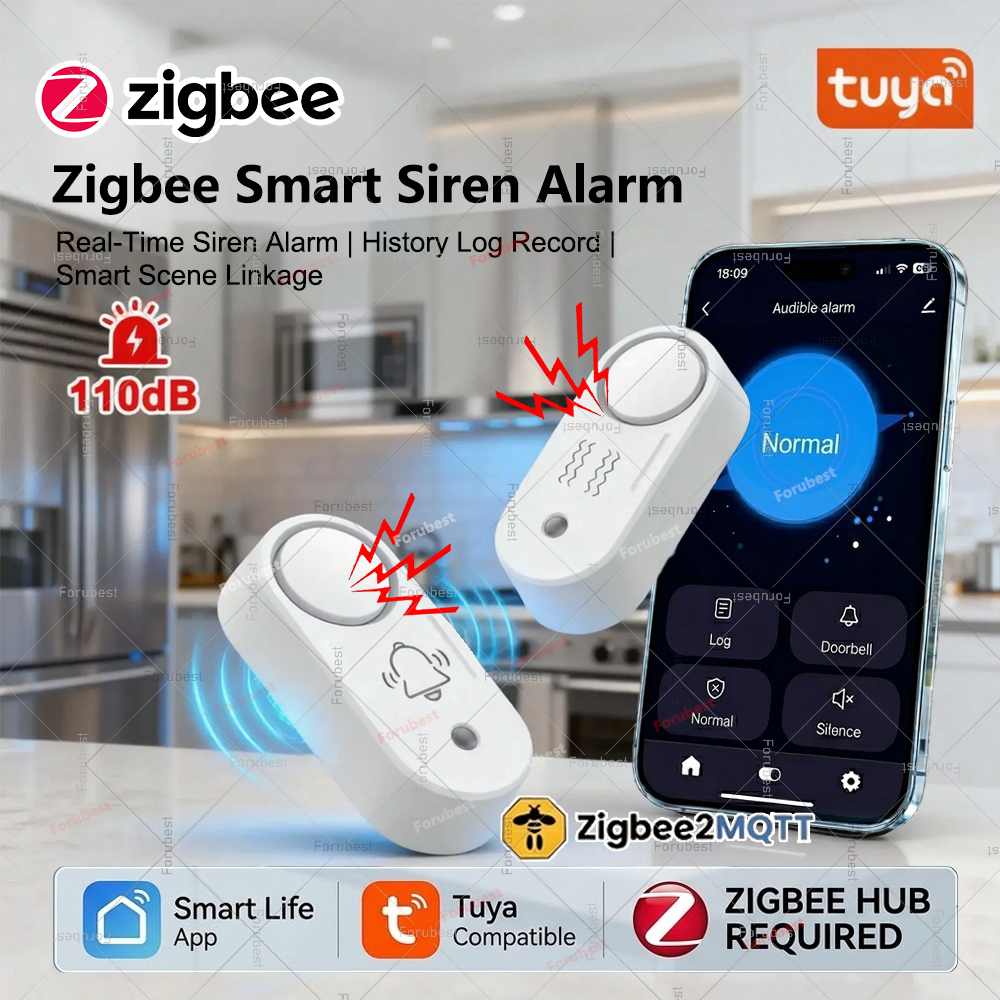 Home Security Options - Zigbee Smart Siren Alarm Sound Light