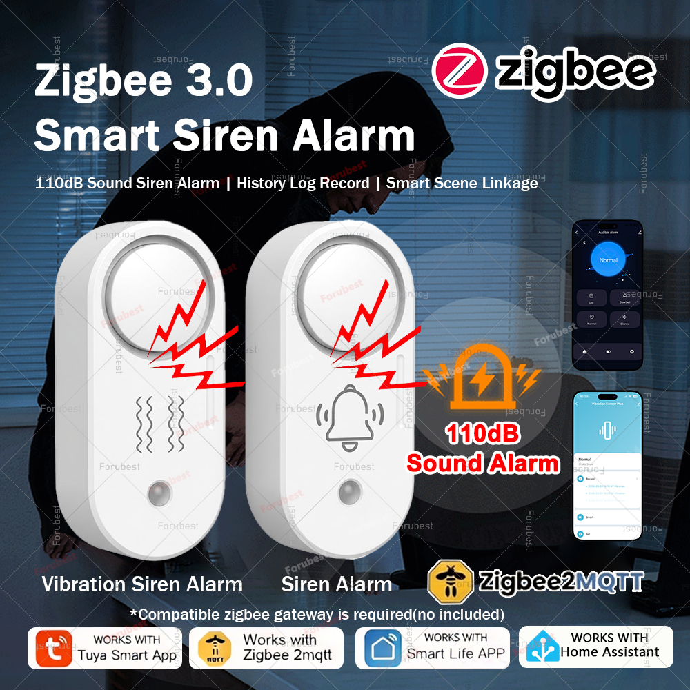 Home Security Options - Zigbee Smart Siren Alarm/Vibration Siren Alarm
