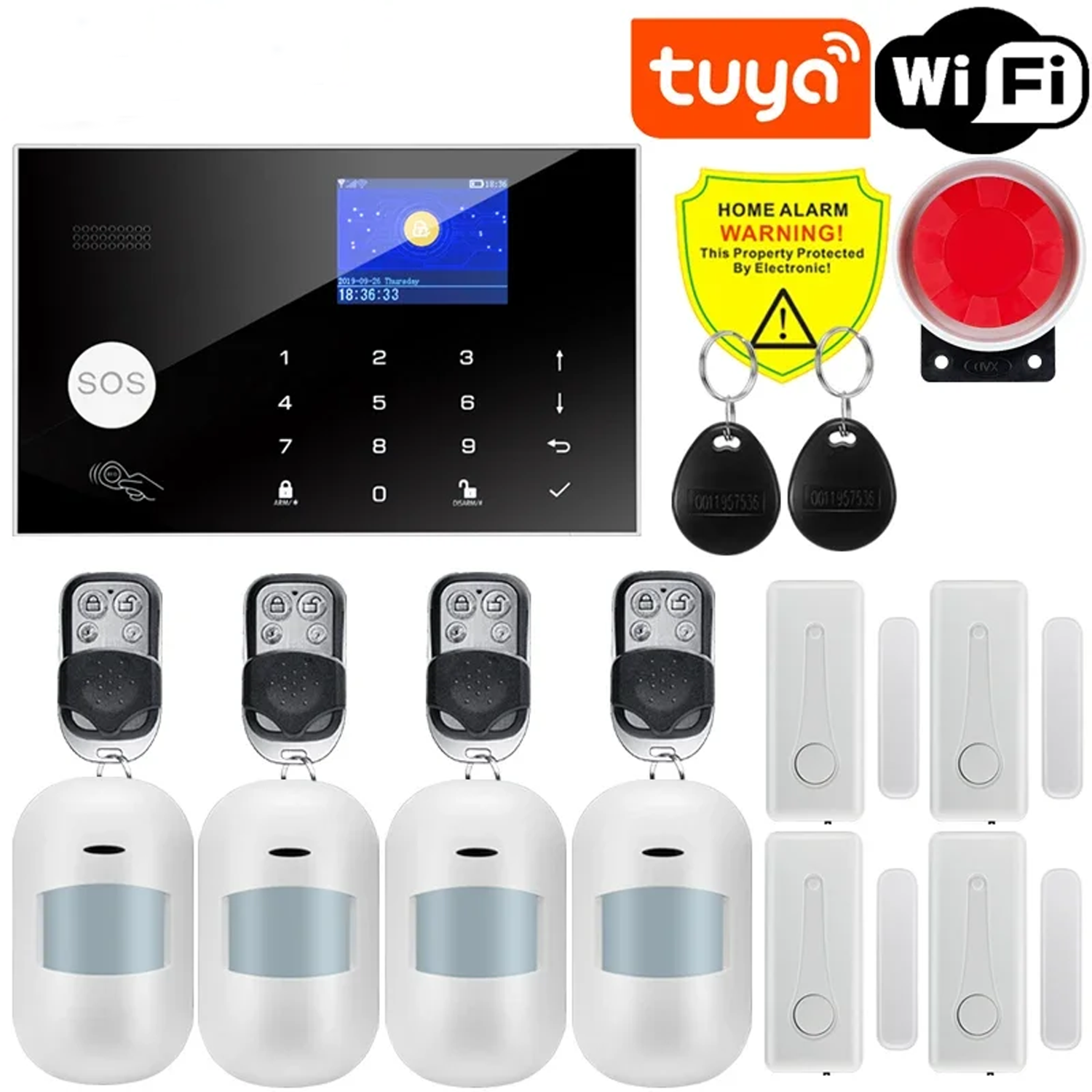 Home Zone Security App - Tuya Wireless WIFI GSM Home Burglar