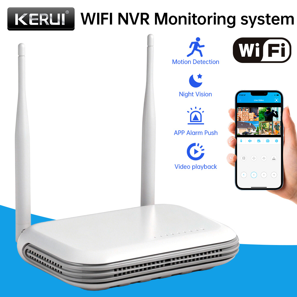 Home Security And Camera Systems - KERUI Mini Network WIFI 8CH NVR