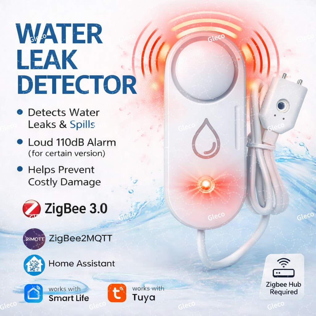 Home Security Options - Zigbee Water Leak Sensor Flood Leakage