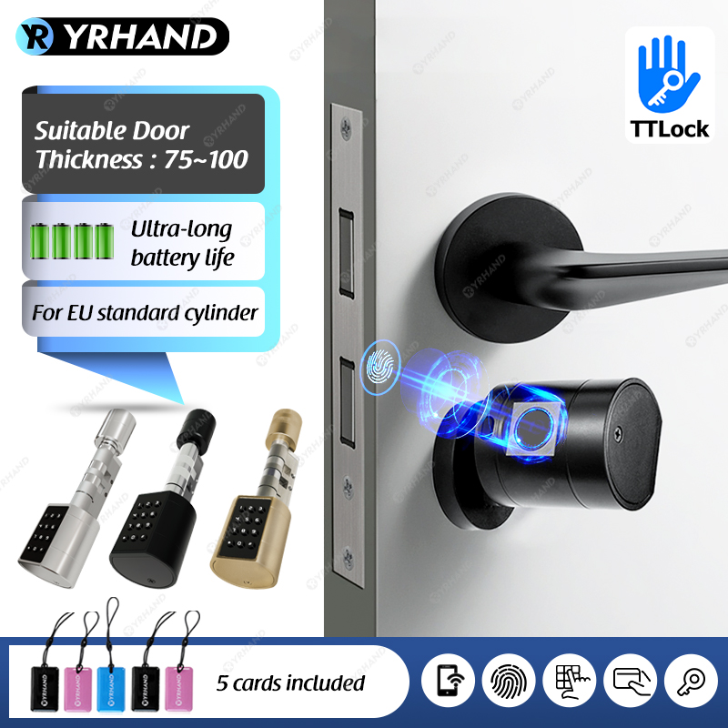 Home Security Upgrades - Smart Euro Cylindrical Door Lock ttlock
