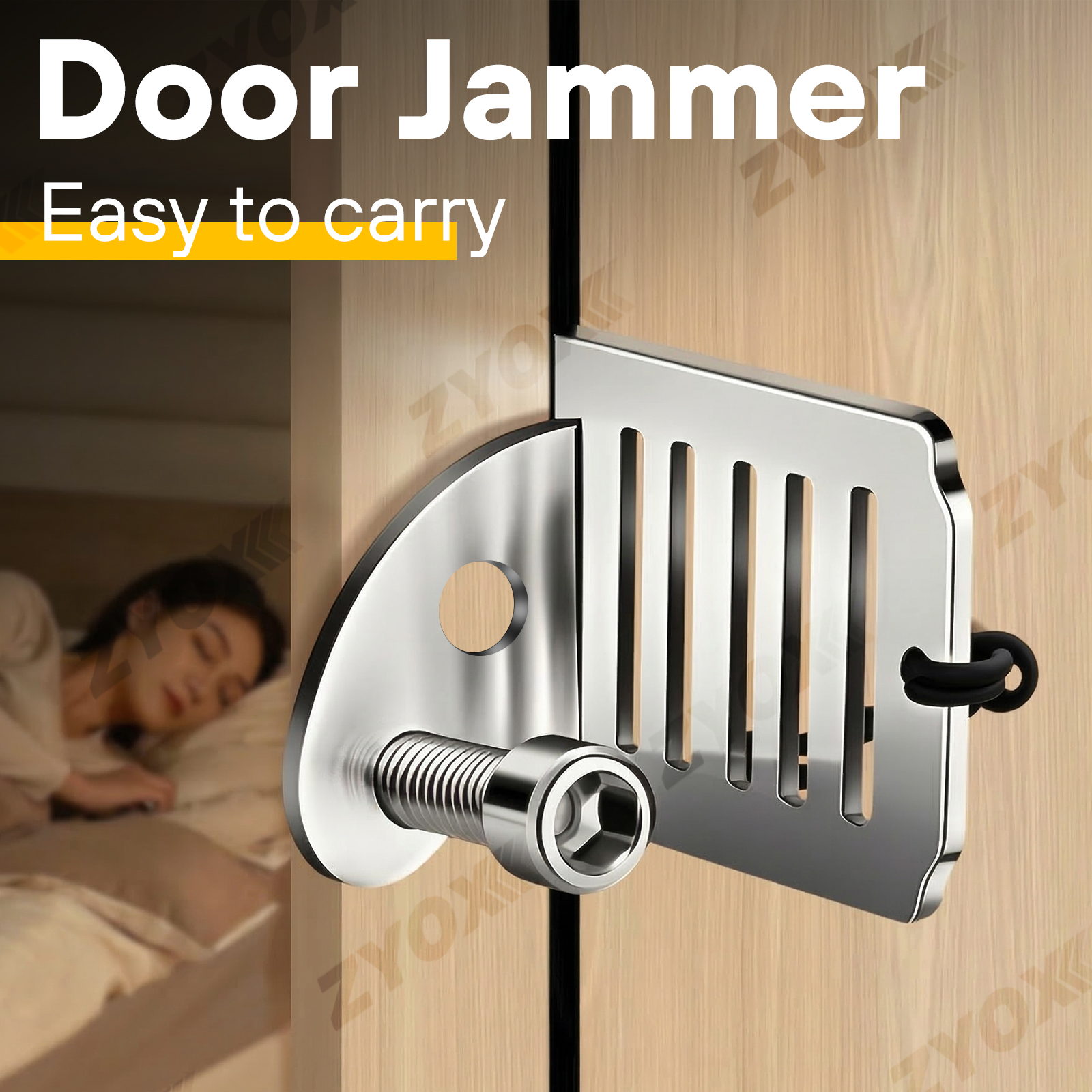 Home Security Jammers - Portable Travel Door Lock Stainless Steel