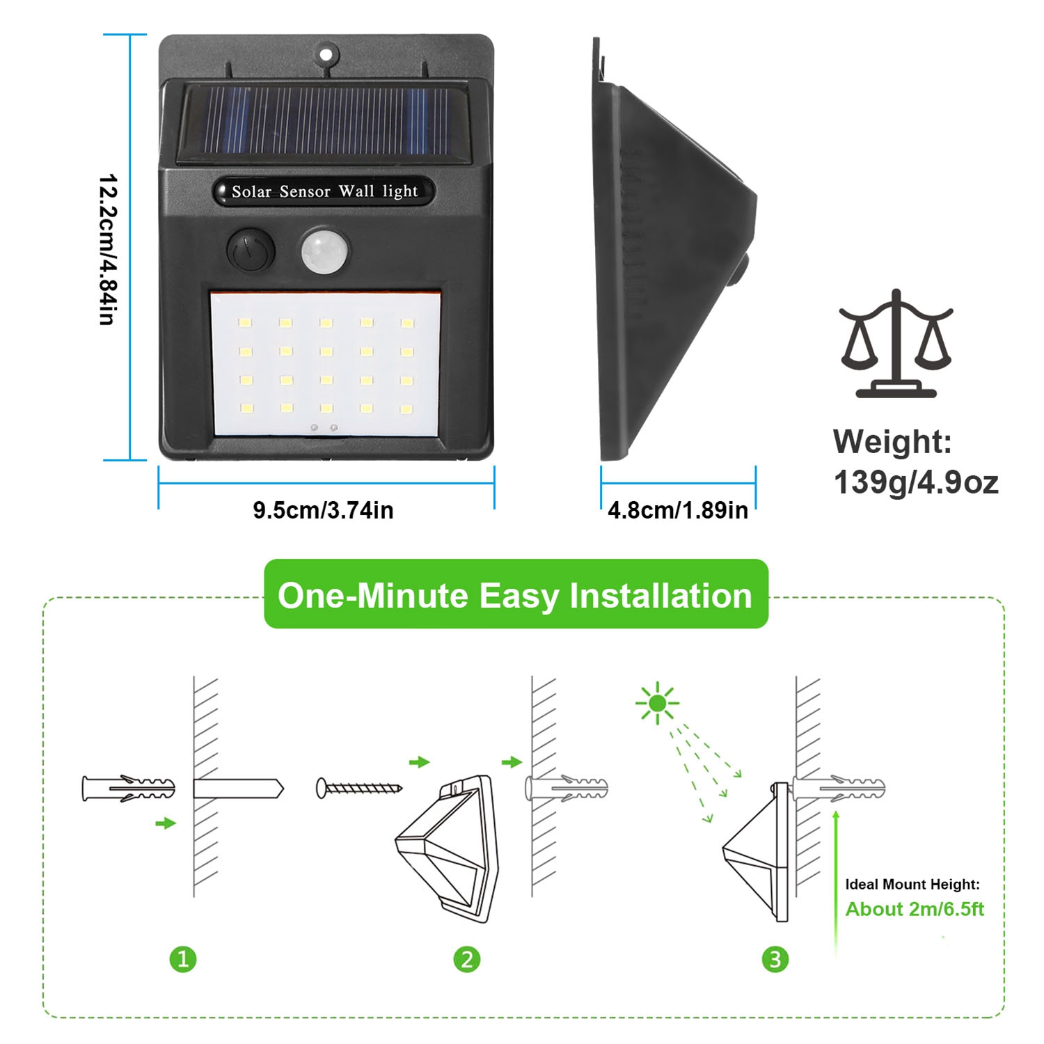 20 LEDs Solar Light Outdoor PI - Home Security Yard Sensors 리뷰 및 가격