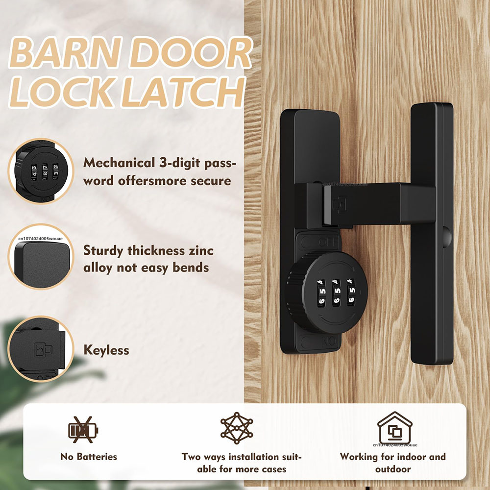 Security Barn Door Lock 3-Digi - Home Security Locks 리뷰 및 가격
