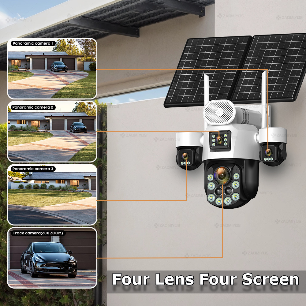 4 Lens Outdoor 360° Surveillan - Home Security Upgrades 리뷰 및 가격