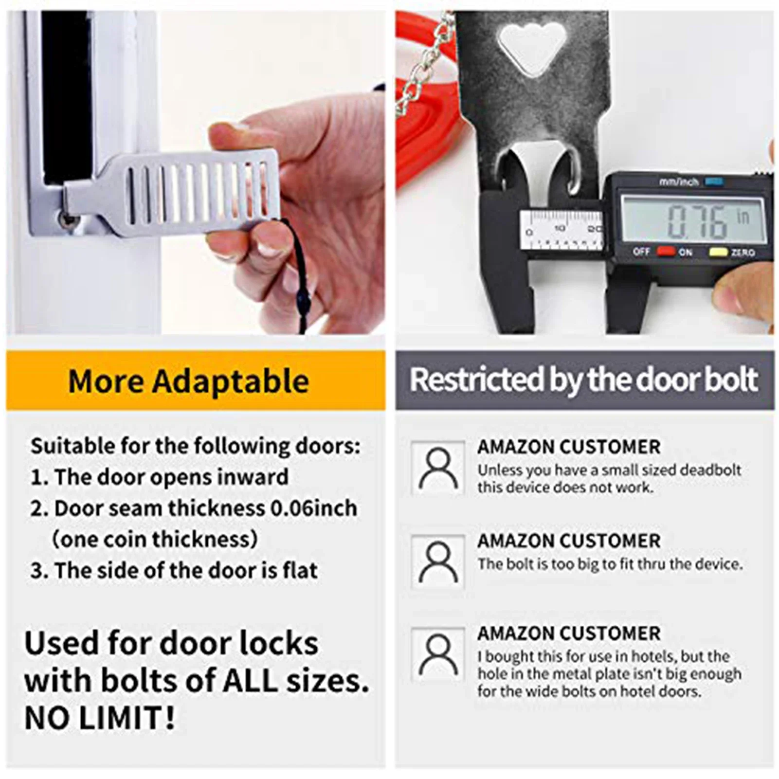 Door Lock Security for Travel  - Home Security Jammers 리뷰 및 가격