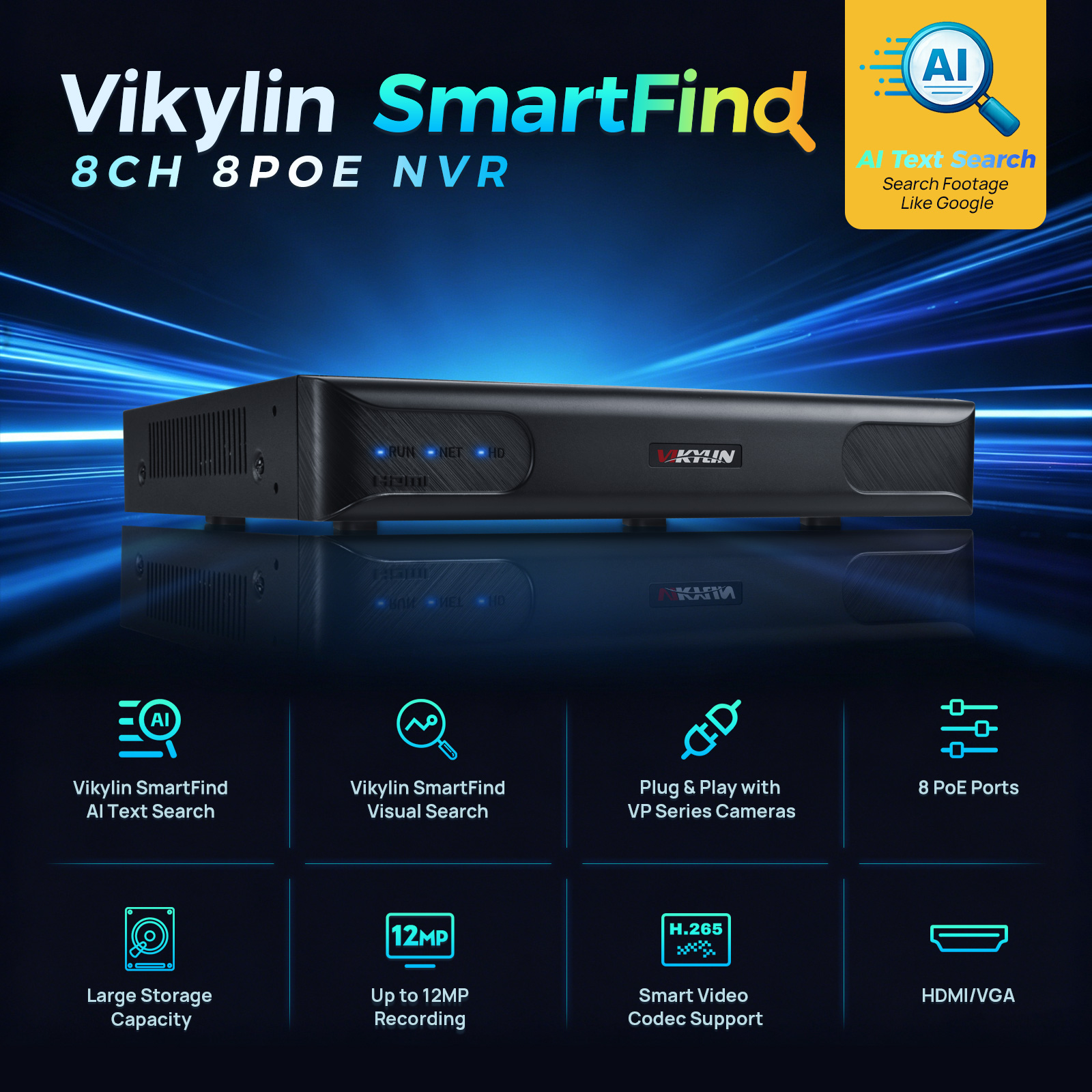 Vikylin 4K NVR UP to 12MP 8CH  - Home Security And Camera Systems 리뷰 및 가격