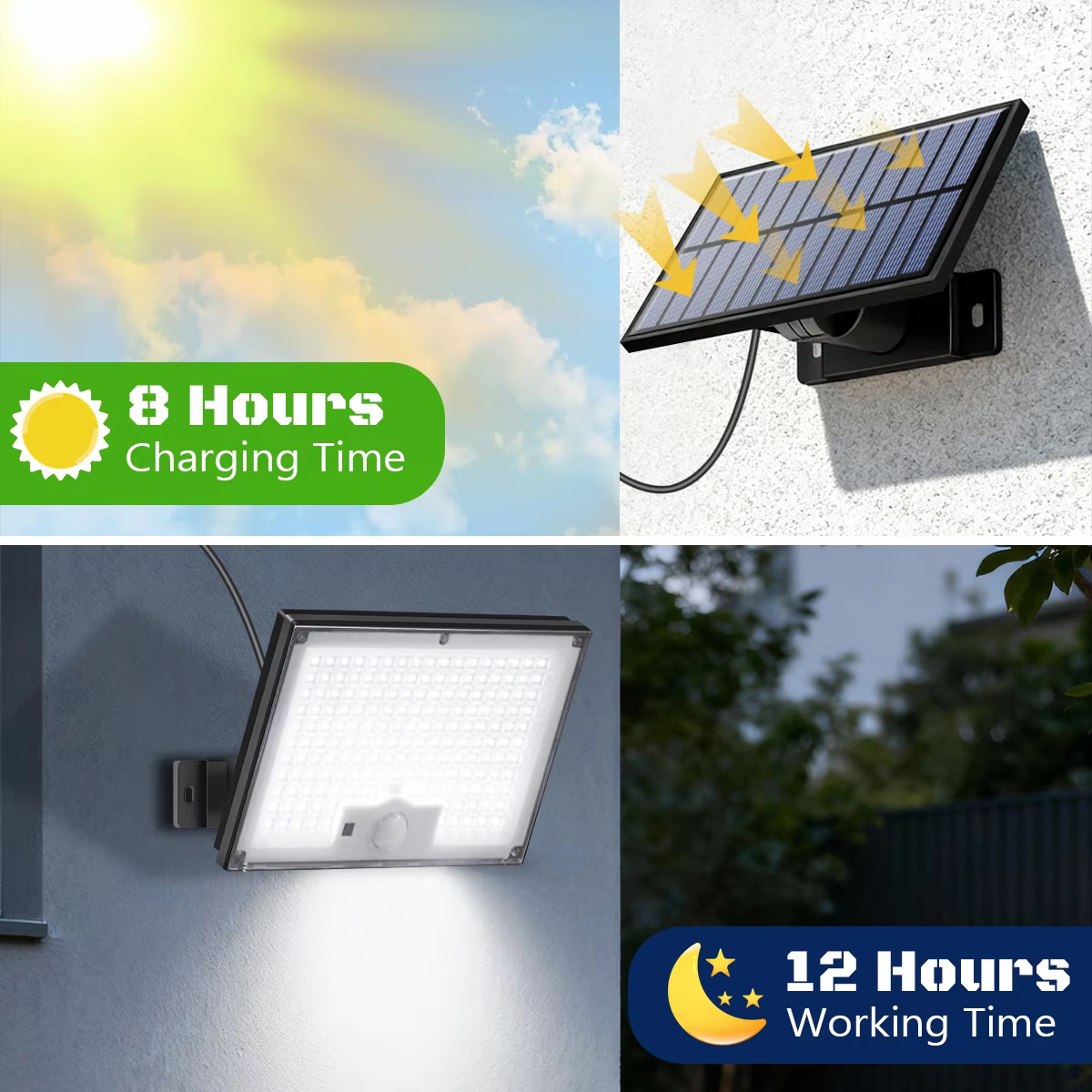 Outdoor Solar Security Lights  - Home Security Yard Sensors 리뷰 및 가격