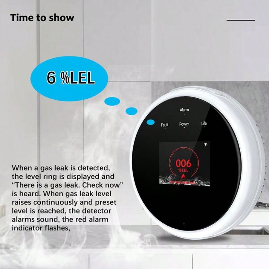 2.4G WiFi Gas Alarm Sensor Com - Home Security Alarm System 리뷰 및 가격