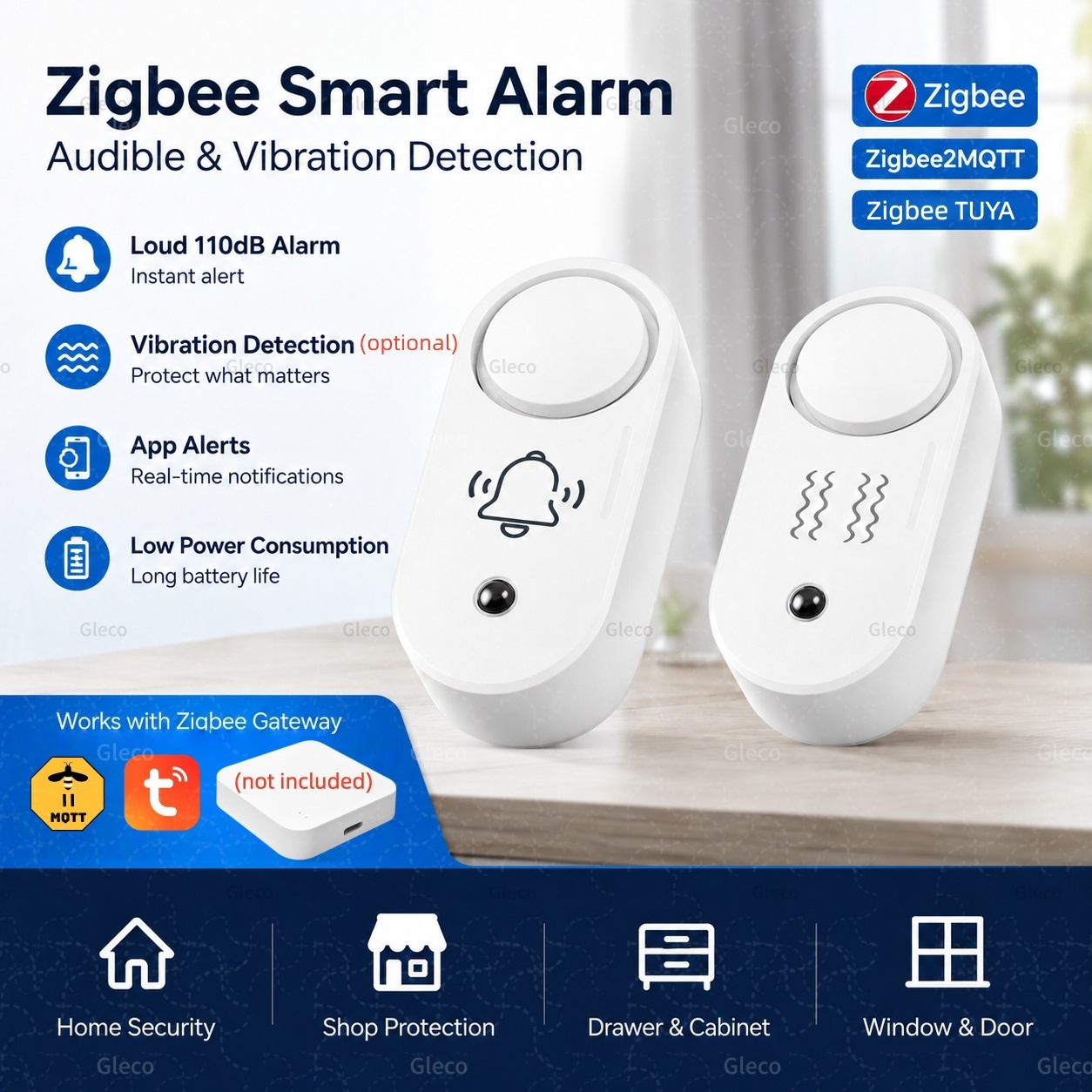 Zigbee Siren Alarm 110dB Vibra - Home Security Options 리뷰 및 가격