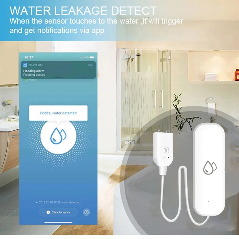 Smart Home Zigbee Water Leak D - Home Security Alarm System 리뷰 및 가격