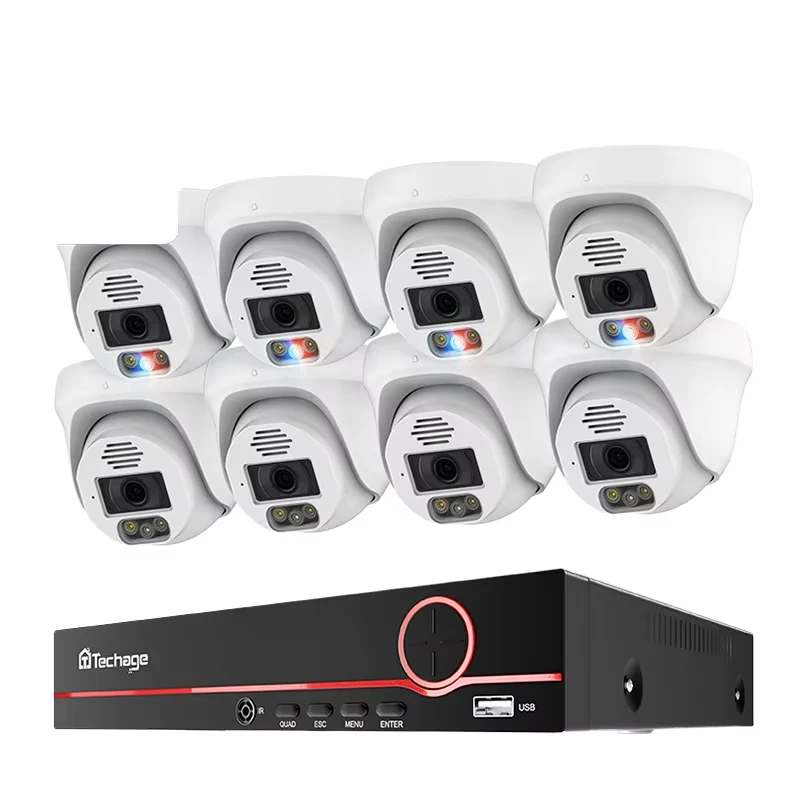 For Techage Home 8MP CCTV Secu - Home Security Options 리뷰 및 가격