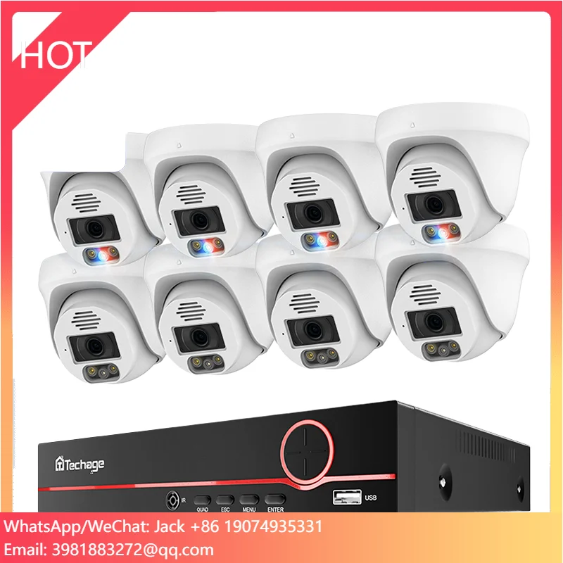 For Techage Home 8MP CCTV Secu - Home Security Options 리뷰 및 가격